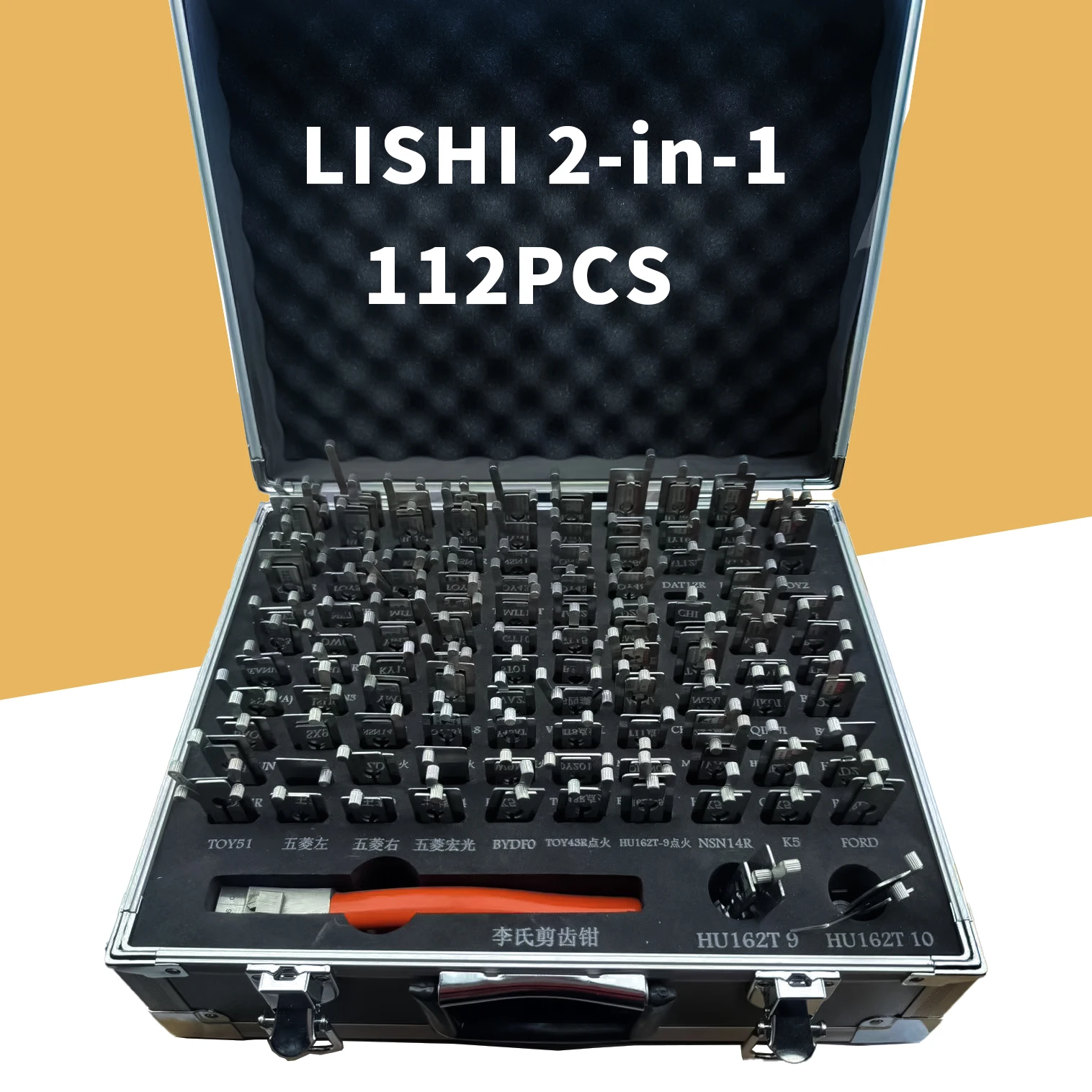 New LISHI 112PCS 2in1 Decoder Lishi pick Tool Door opening tool Kit Locksmiths tool Toy43at toy48 toy47 toy2