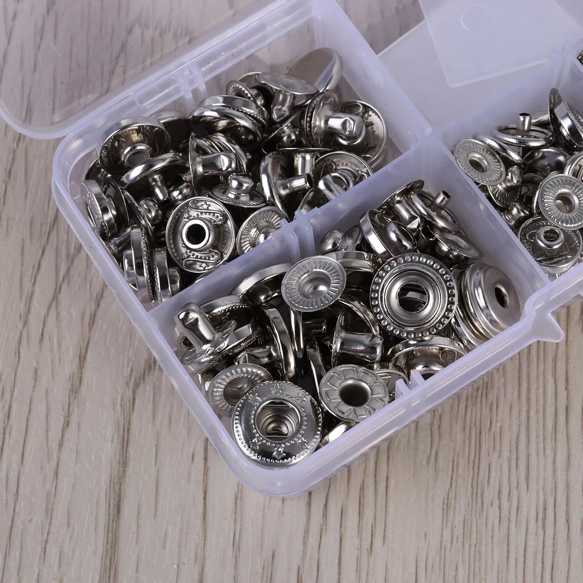 

40Set Metal Snap Fasteners Snap Button Installation Kit Copper Press Studs for Clothes Jackets Backpacks Hats DIY Craft Fixing