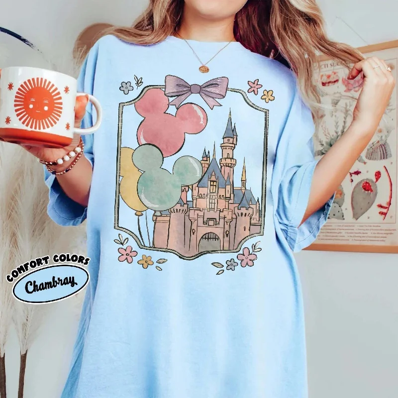 2025-26 الصيف موضة ميكي تي شيرت Y2k ميني ماوس قبعة مطبوعة 100% القطن تي شيرت مطبوع المرأة فضفاض ديزني تي شيرت #3