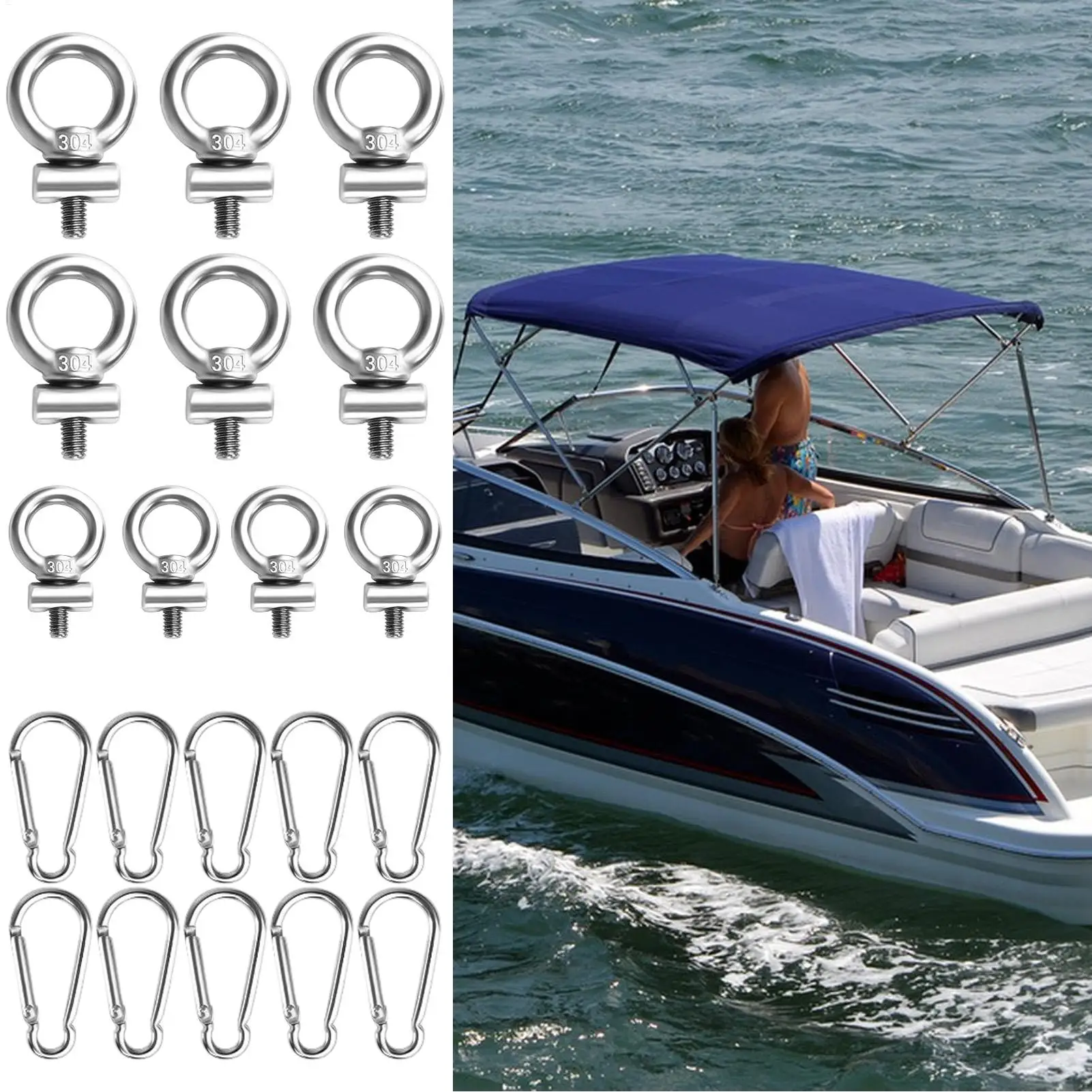 

Vertical Tie Down Track with Eyelets for Vehicles Stainless steel Heavy Duty Aluminum Alloy Rail Fastener Kayak Canoe Gear Mount