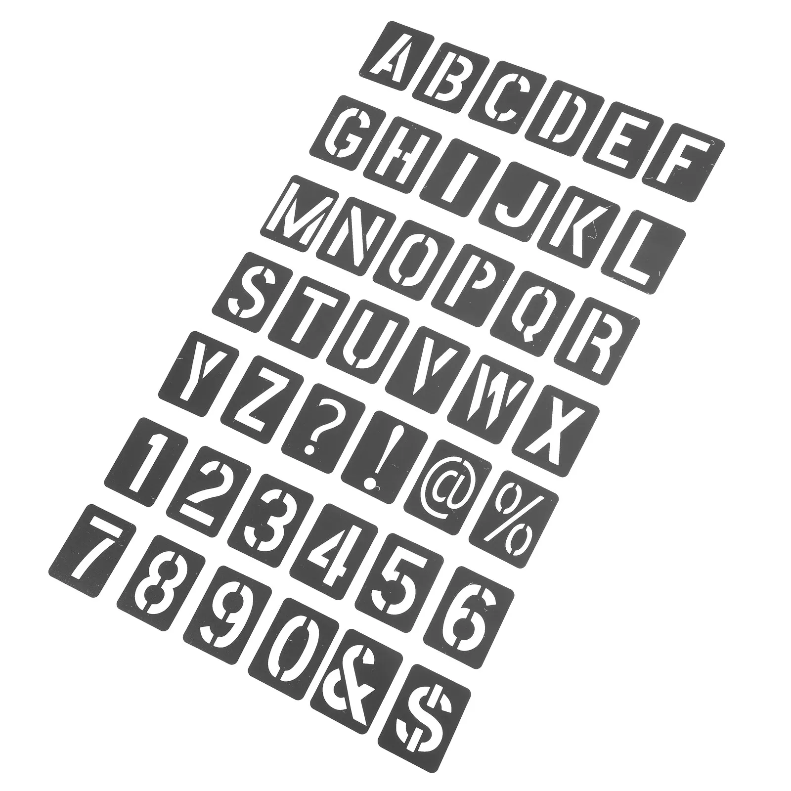 1Set Smooth Burrs-Free PP Letter Number Stencil Set for DIY Painting Airbrush Wood Wall Stencils Reusable Craft Stencils Large