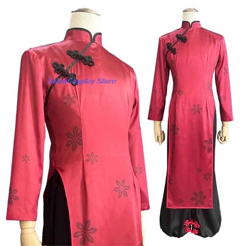 Blue Anime Lock Anime Chigiri Cosplay China Costume Red Kung Fu Tang Suit Black Pants Cos Convention Outfit