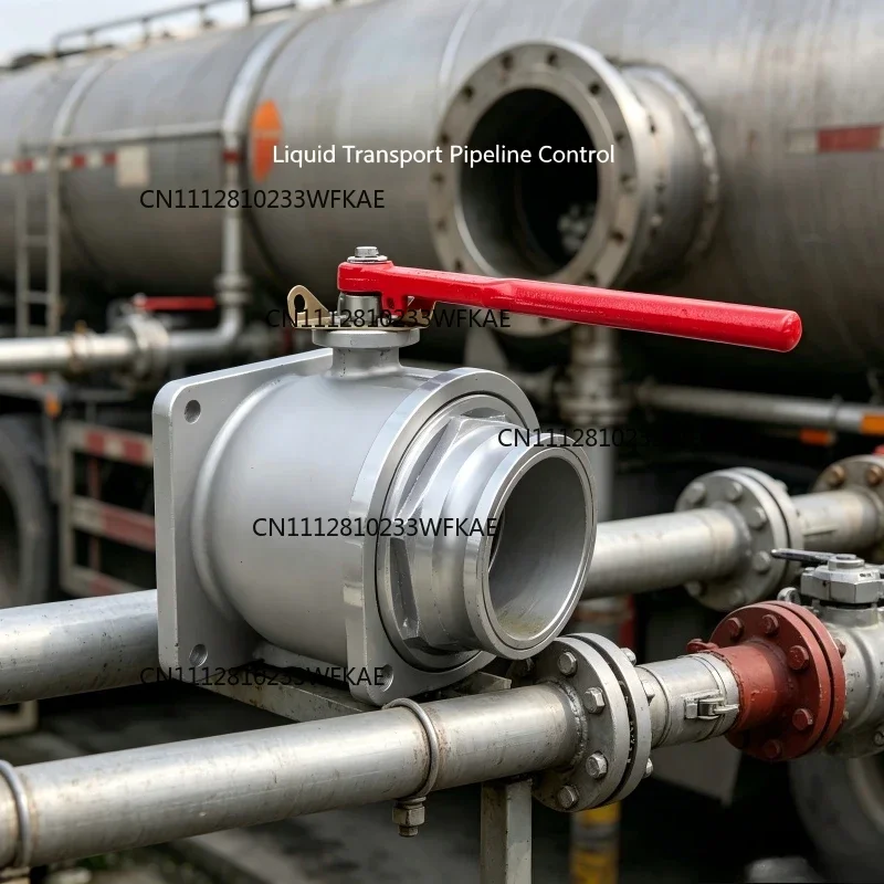Square Aluminum Alloy Straight Ball Valve Water Pipeline Fitting For Sprinkler Sewage Suction Truck Maintenance Accessory