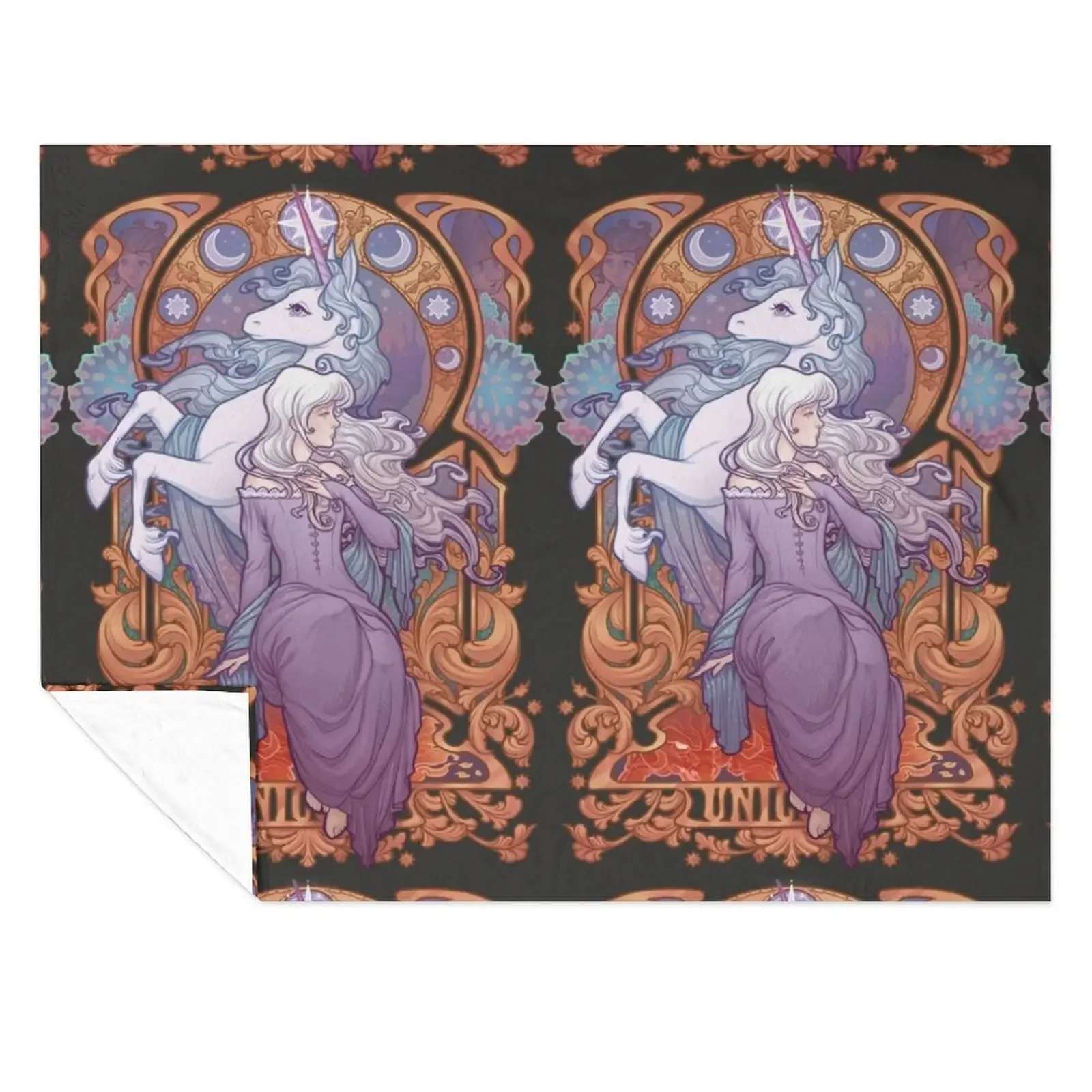 

Lady Amalthea - The Last Unicorn Throw Blanket Baby Luxury Designer Giant Sofa Bed covers Blankets