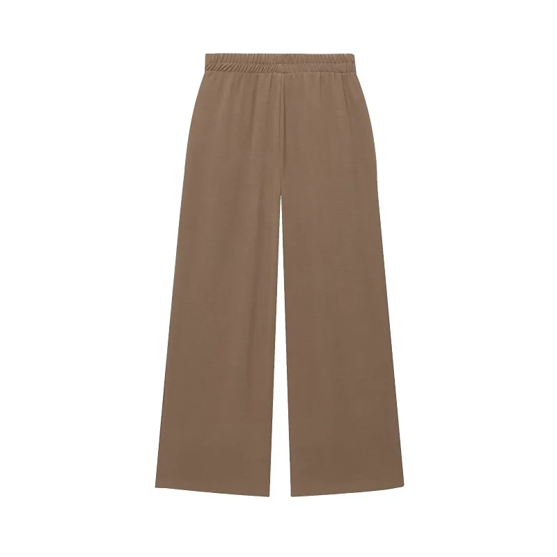 MUJER 2025 Damen-Hosen-Sets, hohe Taille, Baggy-Hosen-Sets für Frauen, 2-teilig, Sommer, lässiges Damen-Outfit, Langarm-Shirts für Damen