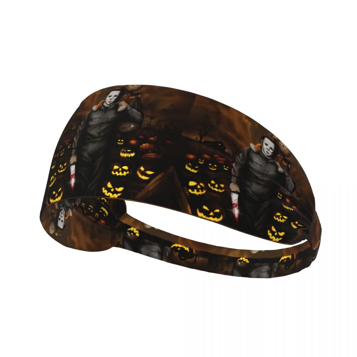 

Custom Halloween Horror Michael Myers Sport Headband for Tennis Non Slip Elastic Moisture Wicking Sweatband Women Men