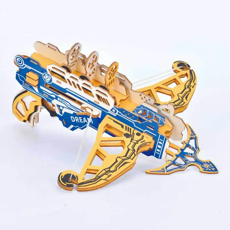 Cold Wind Ice Snow Crossbow Laser Puzzle Science Education Educational Toys Children Handmade Diy Wood Model Toy Gift P105