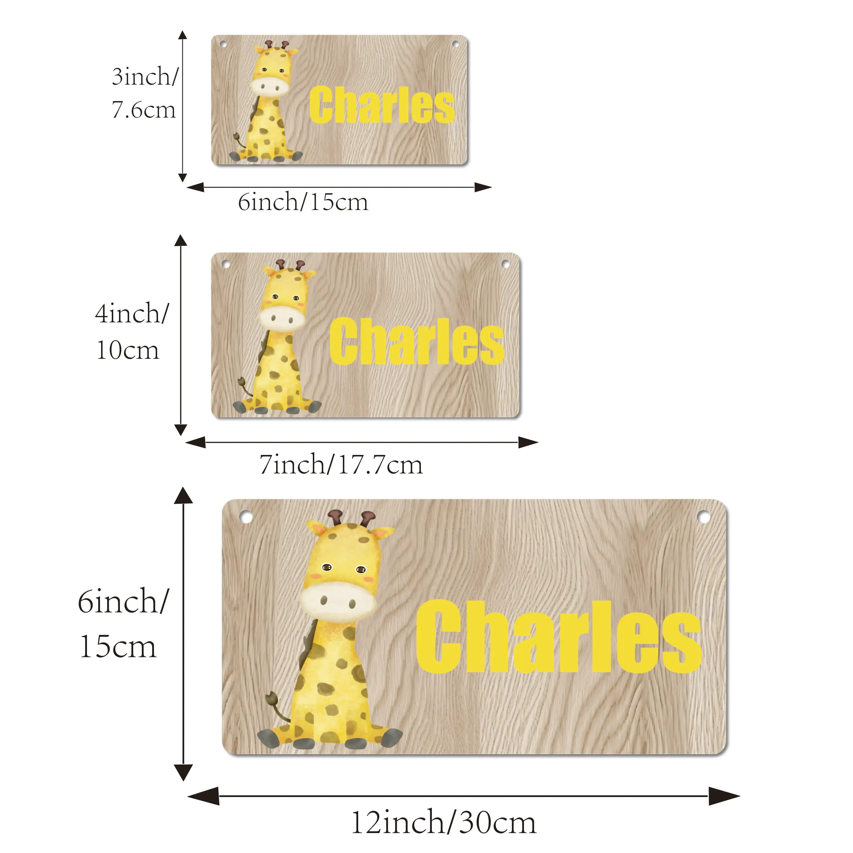 1 pc pretty fox animals Customized Name Tag Color Custom Signage Personalized Listing Hanging Sign For Room Decor