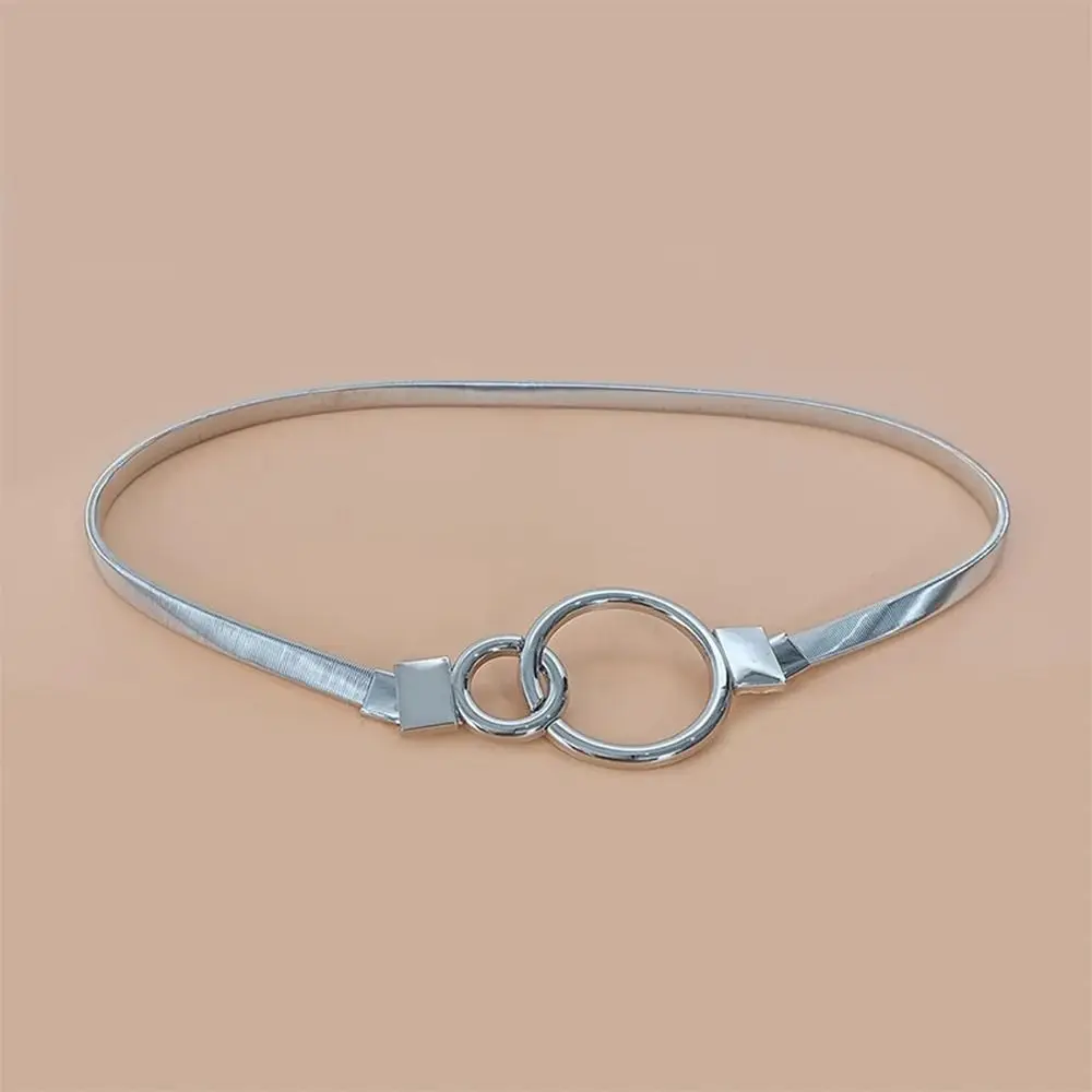 Simple Adjustable Female Waist Belts Metal Luxury Elastic Waist Chain Spring Chain Belt For Women