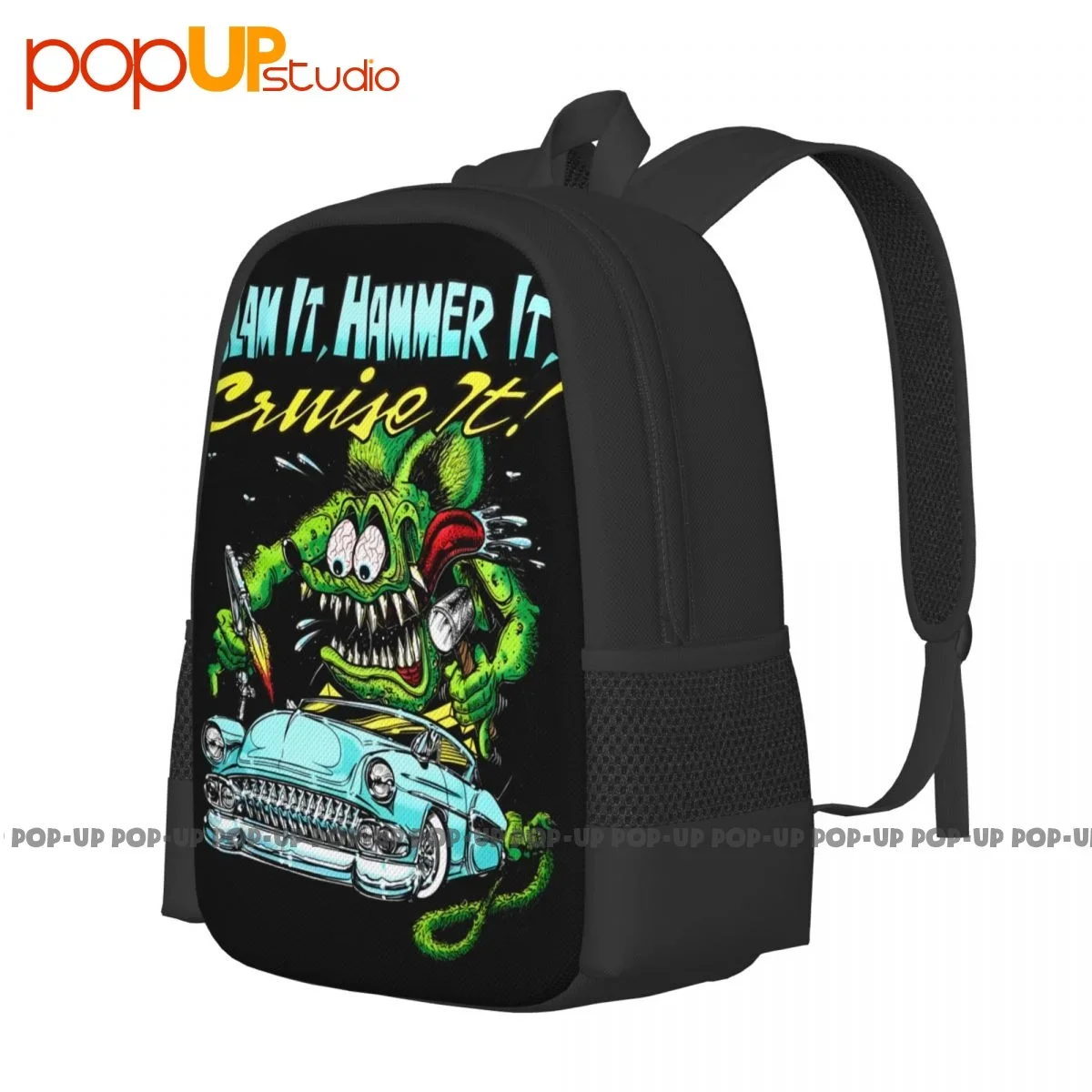 Ed Big Daddy Roth Rat Fink Slam Hammer Cruise Backpack Large Capacity Newest Shoe Bag 3d Printing Bags For Travel