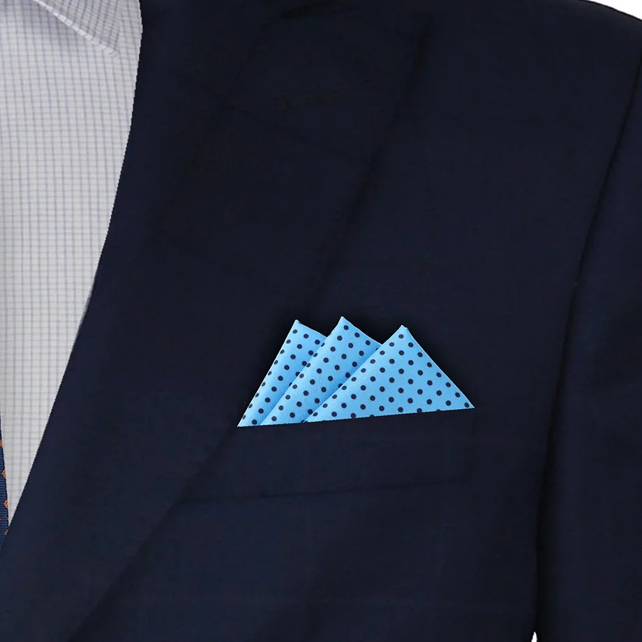 Vintage Paisley Dot Print Pocket Square for Men