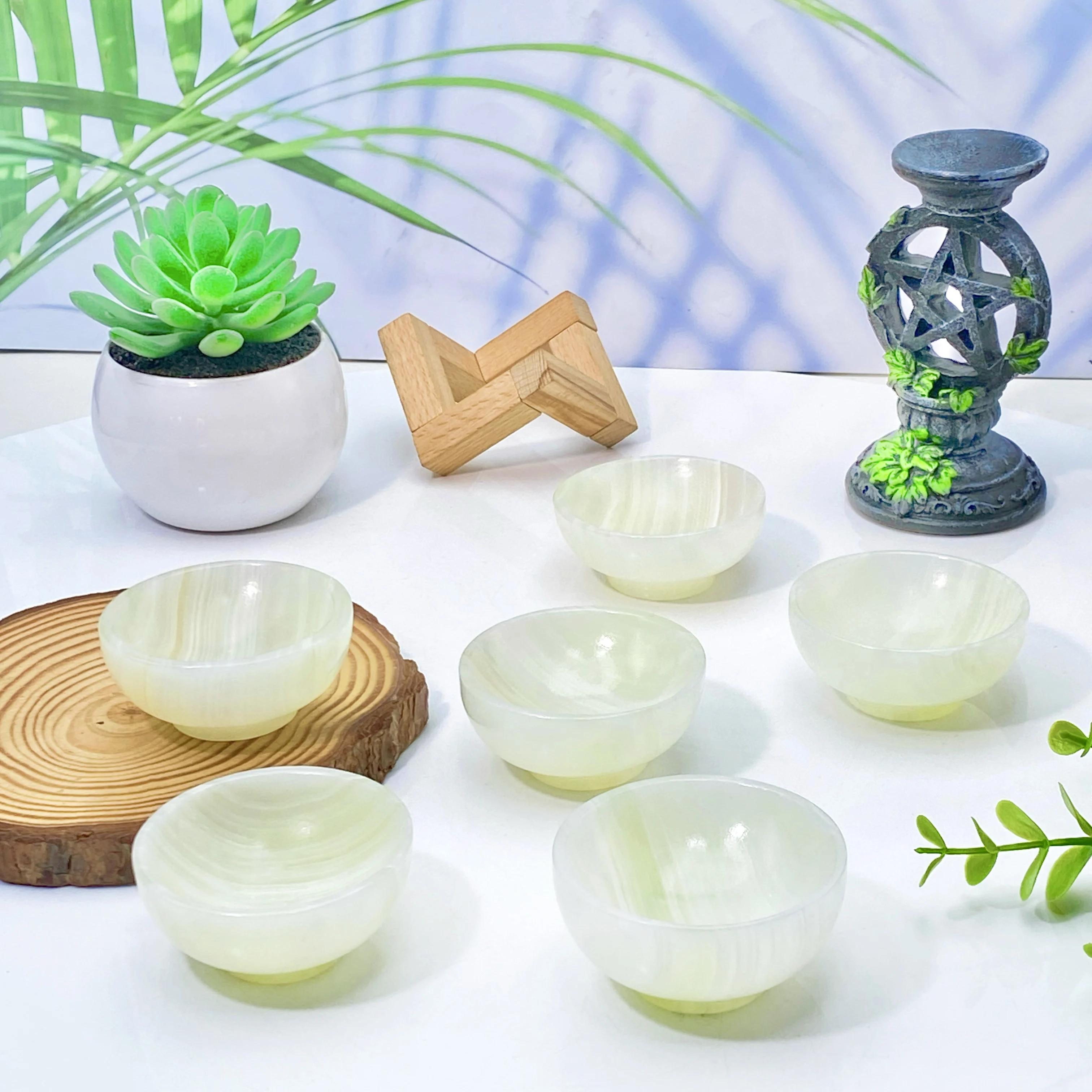 Random 1PC High Quality Afghan jade Bowl Decoration Natural Crystal Raw Stone, Birthday gift, Scene decoration.