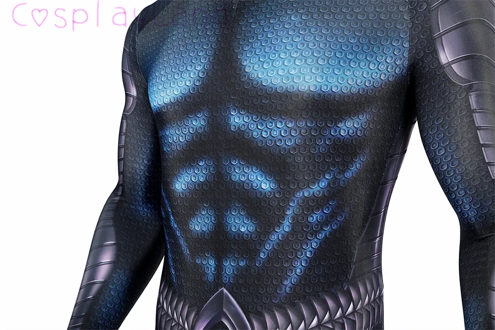 Newest Aquaman Arthur Curry Cosplay Outfit 3D Printed Costume Stretchy Bodysuit Halloween Costume for Men Jumpsuit view 4