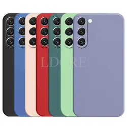 Capa protetora de silicone líquido para Samsung Galaxy, capa TPU, S24, S23 FE, S22 Plus Ultra, S21, S23