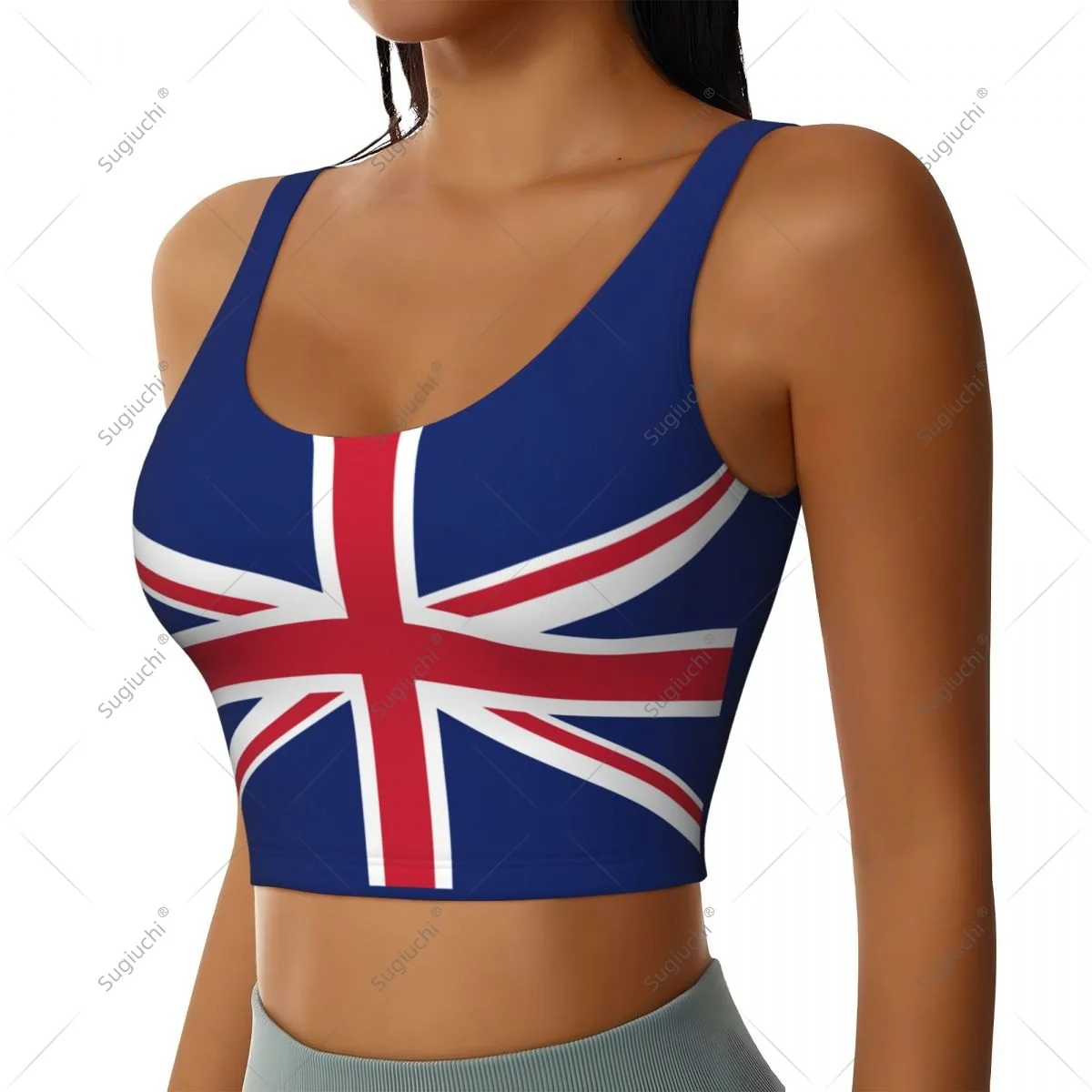 United Kingdom Flag UK Great Britain Women Girl Activities Sports Vest for Female Yoga Vest Workout Vest Lightweight Trendy