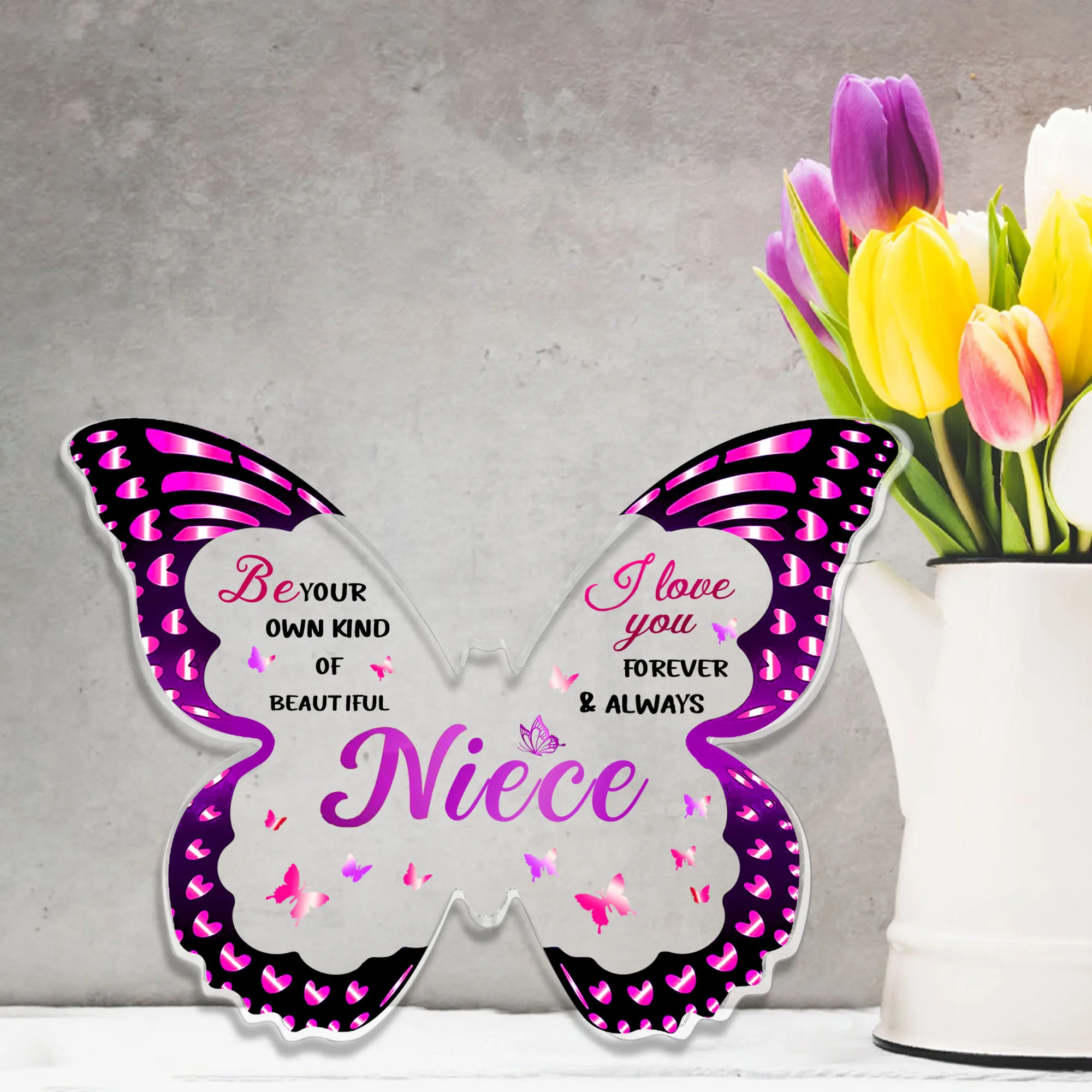 acrylic effect/pattern Niece Gifts from Auntie Aunt, Gifts for Nieces from Aunt for Birthday Graduation Mothers Day Valentines