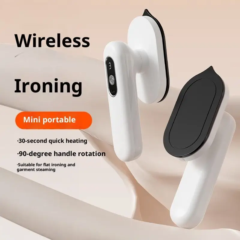 Cross-border Small Folding Ceramic Soleplate Vertical Steam Electric Iron Three-gear Digital Display Portable Handheld Wireless