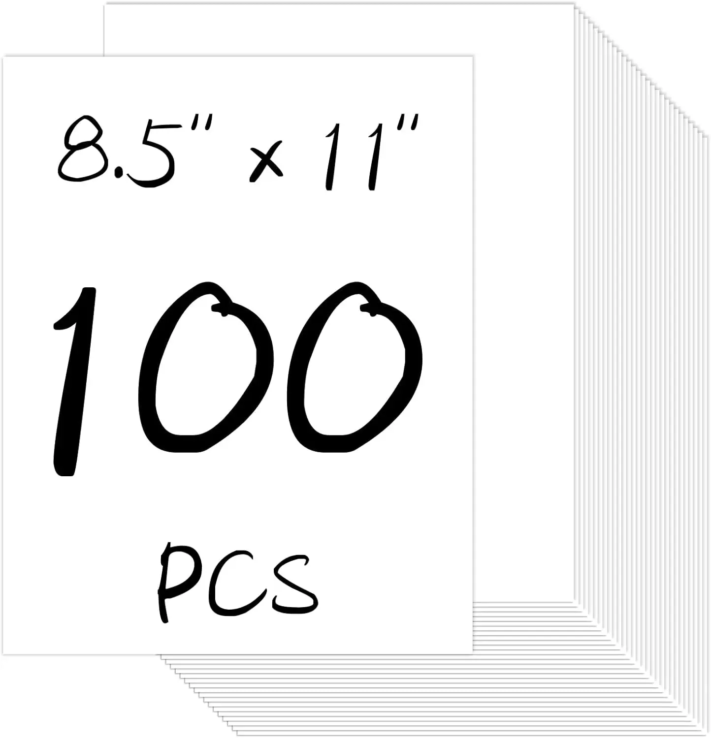 

100 листов картона 8,5x11 дюймов, ярко-белый, 65 фунтов/176 г/м², для офисной печати, приглашений, рукоделия