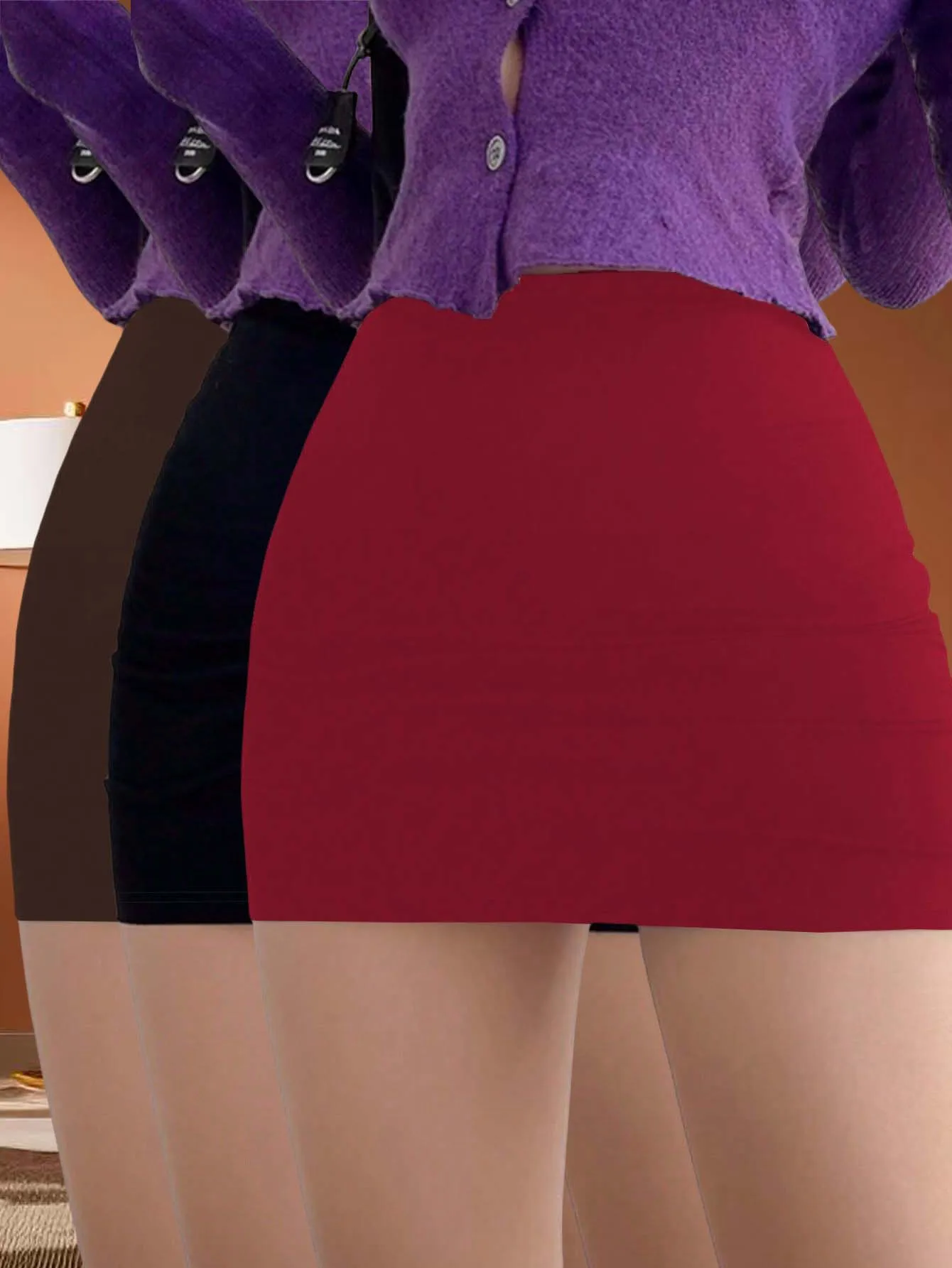 

Весна/лето/осень женский новый модный тонкий однотонный костюм с юбкой с высокой талией на заказ, комплект из трех предметов