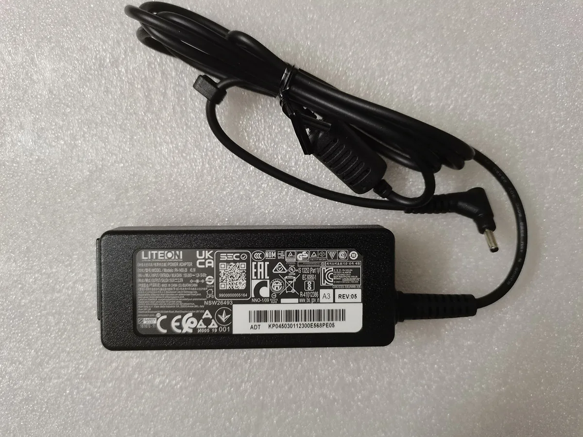 Novo oem liteon 19v 2.37a 45w PA-1450-26 (3.0mm * 1.1mm) para acer travelmate P215-52 P215-52G n19q8 original puryuan adaptador ac