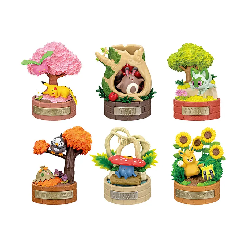 Genuine Hot Re-Ment Pkm Figures A Little Tale Of The Forest Series Anime Action Figure Cute Ornaments Toys Kids Festival Gift