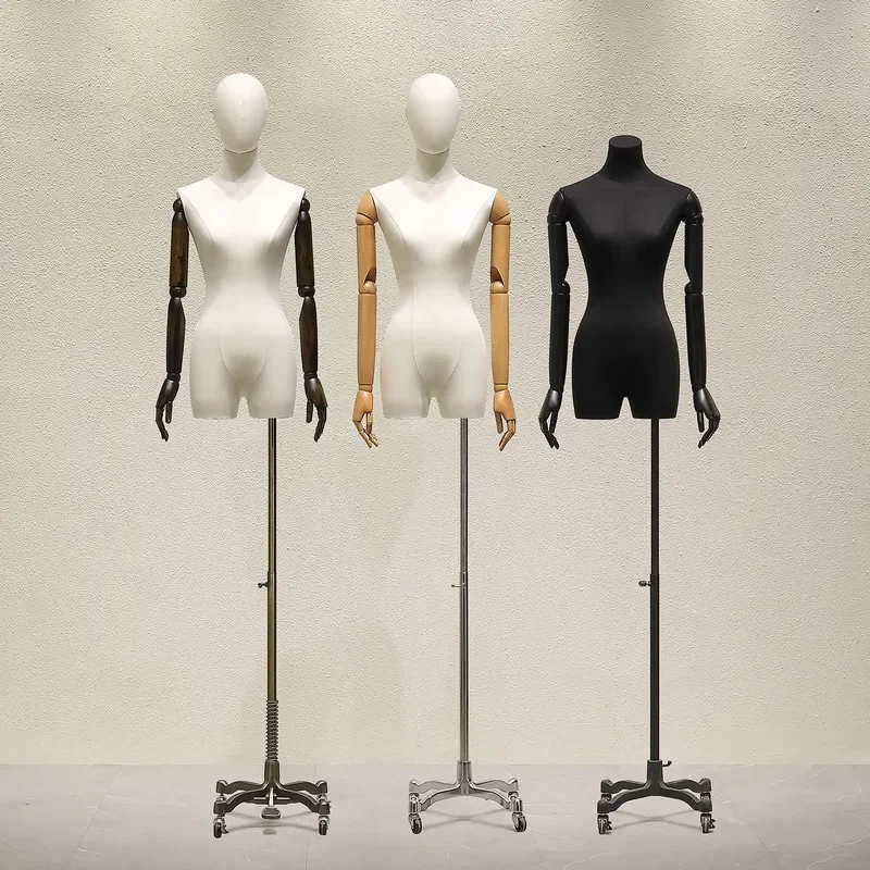 for High-end Korean Style Small Bust Collarbone Model Props Women Clothing Half Body Dummy Store Window Female Mannequin