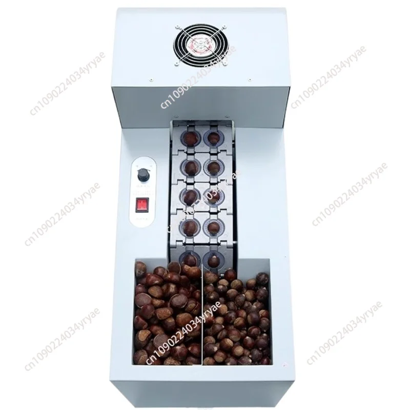 

Electric chestnut shell opening machine hazelnut slitting machines double chain link nuts cutting cutter