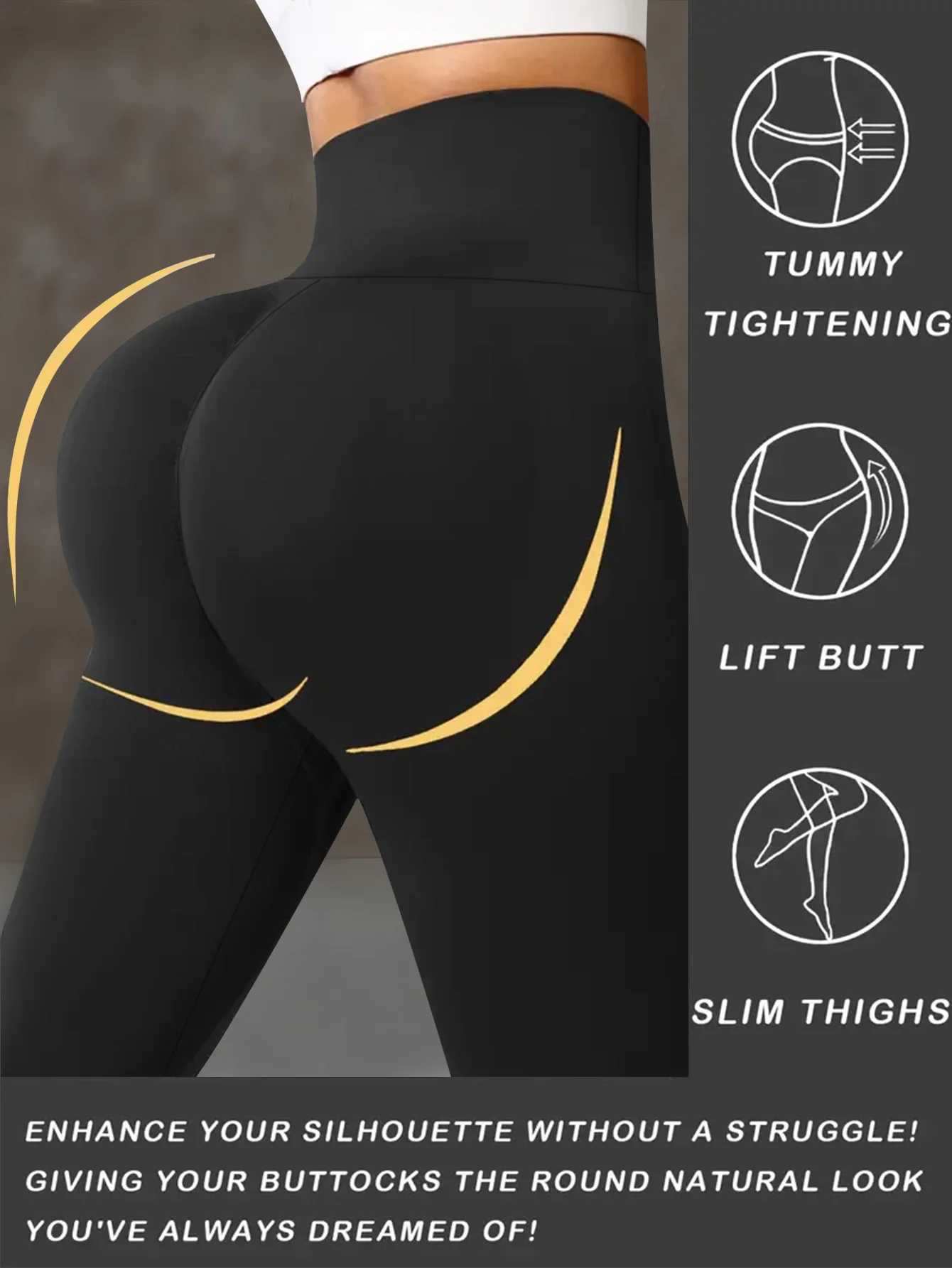 Womens Sports High Waist Skinny Leggings Elastic Slim Tummy Control Hip Lifting For Yoga Running Outdoor Cycling