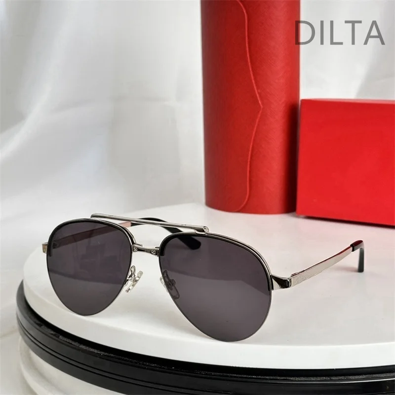 CT0354S Sun Glasses Woman Luxury Brands Pilot Oval UV400 Metal Alloy Outdoor Luxury Design Trendy Fashion Eyewear For Sun Shades