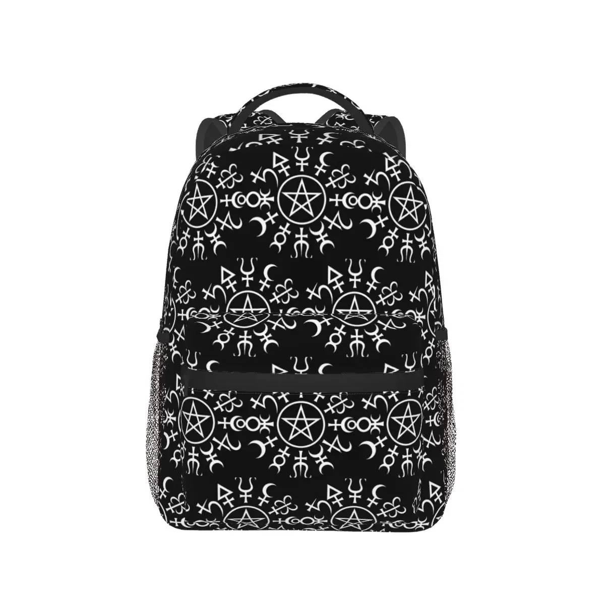 ลึกลับซาตาน Pentagram กระเป๋าเป้สะพายหลังชายหญิง Bookbag นักเรียนโรงเรียนกระเป๋าการ์ตูนกระเป๋าเดินทาง Rucksack กระเป๋าสะพายขนาดใหญ่ความจุ