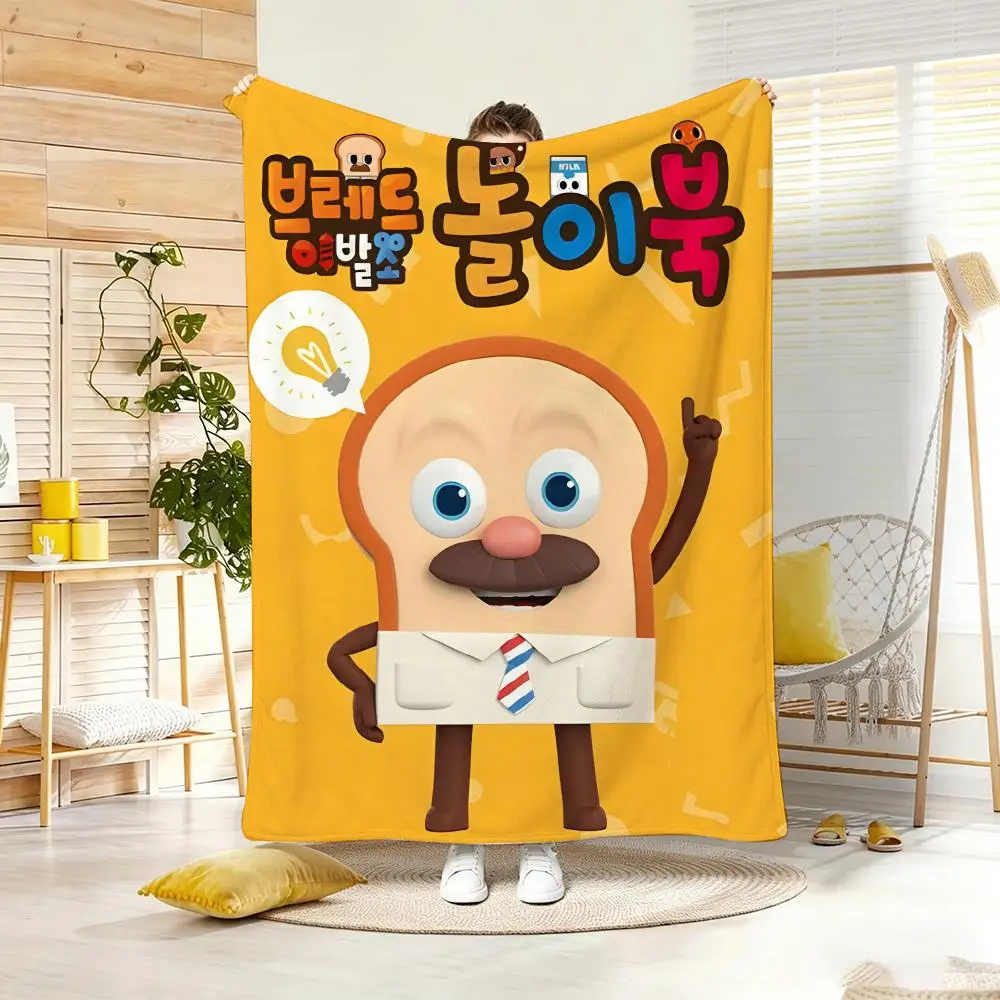 Hit Anime B-Bread B-Barbers Throw Lightweight 240g Flannel Blanket Soft Skin-friendly for Summer Cooling