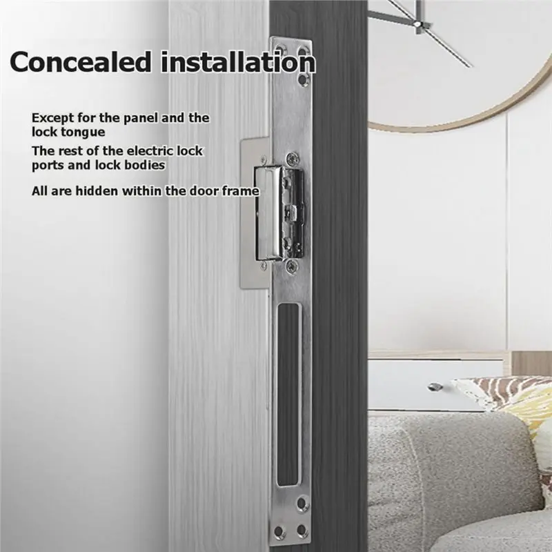 【MUST-HAVE】Adjustable Electric Strike Door Locks Tongue Electric Strike Locks Double Unlock Mode Access Control