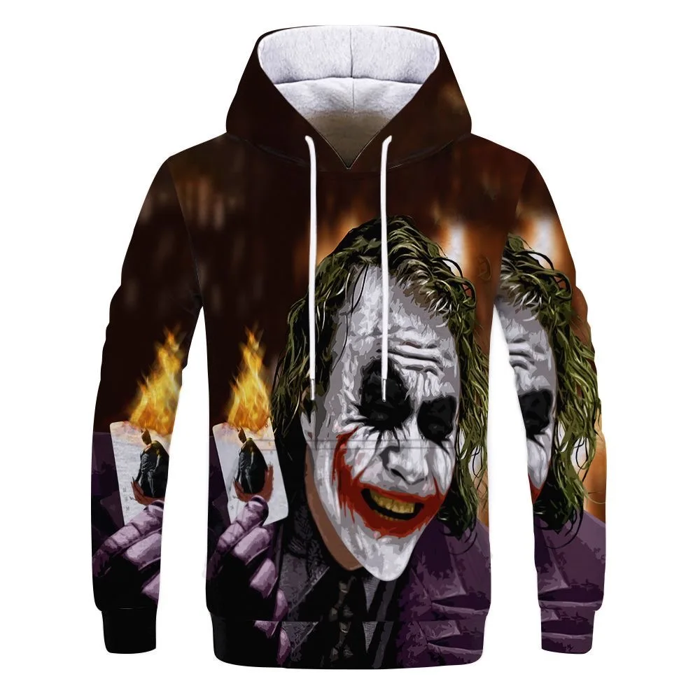 New American Retro Fashion Trend for Both Men and Women Pullover Suicide Squad Series 3D Printed Hoodie Street Hip-hop Style