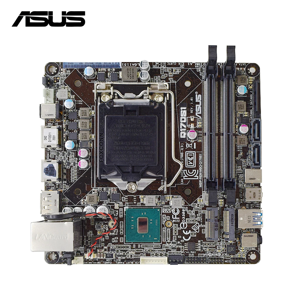 

ASUS Q170S1 Motherboard LGA 1151 for i5 6500 i7 6700 2 RAM Slot Max. 32GB DDR4 Supports M.2 M Key 2280 SSD Dual HDMI-Out Port