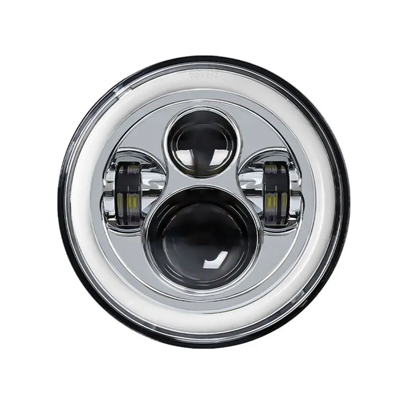 7 Inch LED Headlight, High Low Projector Yellow+White For Road King Street Glide Ultra Classic Glide V-Star 1100