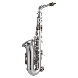 Btuty Eb Alto Saxophone Brass E Flat Sax 802 Key Type for Student Beginner Professional Natural Shell Key with Carrying Case