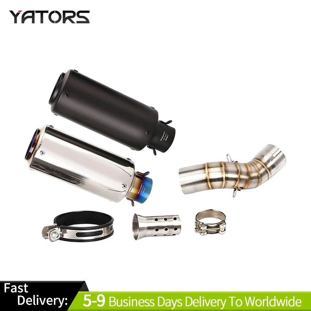 

Slip for Kawasaki Z900 2017-2022 Black Muffler Exhaust Tips Mid Link Pipe System Exhaust Systems Exhausts Pipes