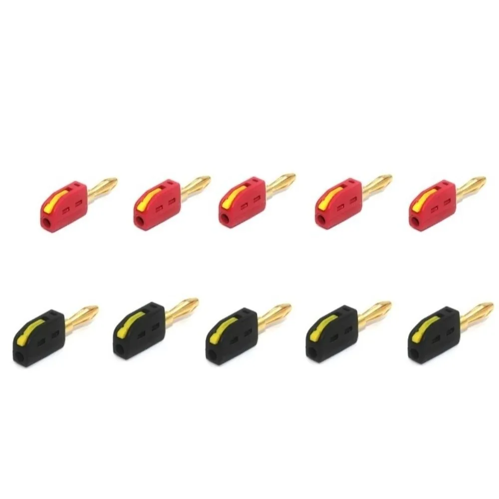 1/10pcs 4mm Diameter Banana Plug Connector Solderless Design No Weld Required High Current Banana Plug 32A Rating