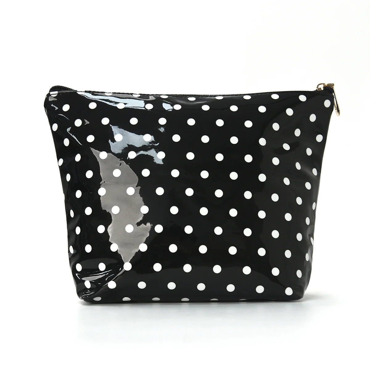 Fashionable, high-looking, large-capacity storage bag, portable hand-held toiletry bag, shiny polka-dot makeup bag