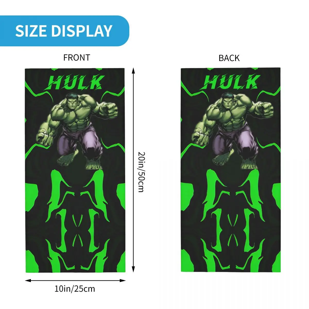 MARVEL Cool Bandana Neck Cover Motorcycle Club Hulk Wrap Scarf Multi-use Balaclava Cycling Unisex Adult Winter