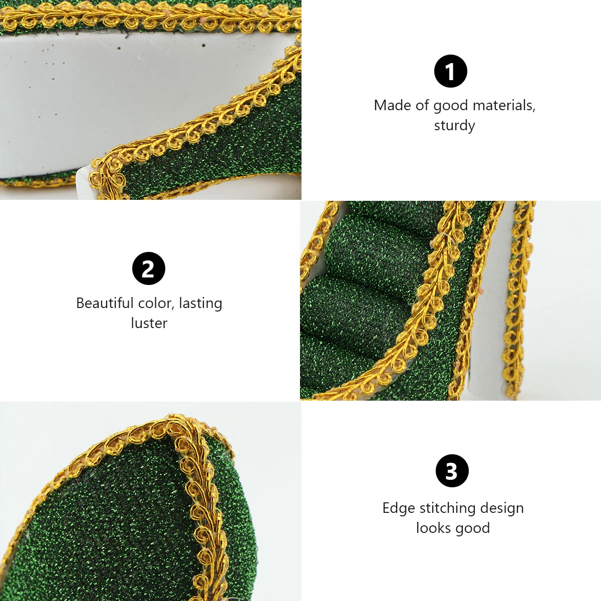 

Resin High Heel Ring Holder Jewelry Display St Earrings Storage Rack Green Fabric Crafts Decorative Household Wedding