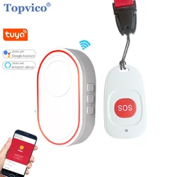 TUYA WIFI Emergency Call Button for Elderly Alarm RF 433mhz Panic SOS Wireless Call Old People Android IOS APP Smart Life