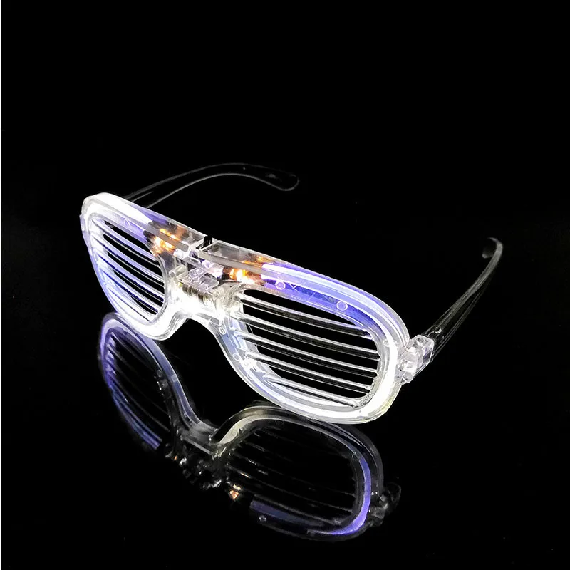 20pcs Women Kids Men Light Up Party Shutter Blinking Glasses Glowing LED Shades Bar Gift Birthday    Wedding Festival