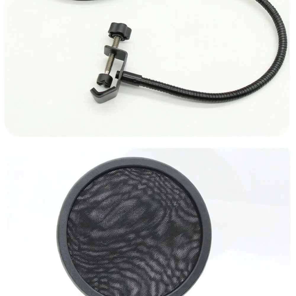 Dual Layer Pop Filter For Microphone Windscreen Shield For Professional Studio Voice Recording Broadcast Gear
