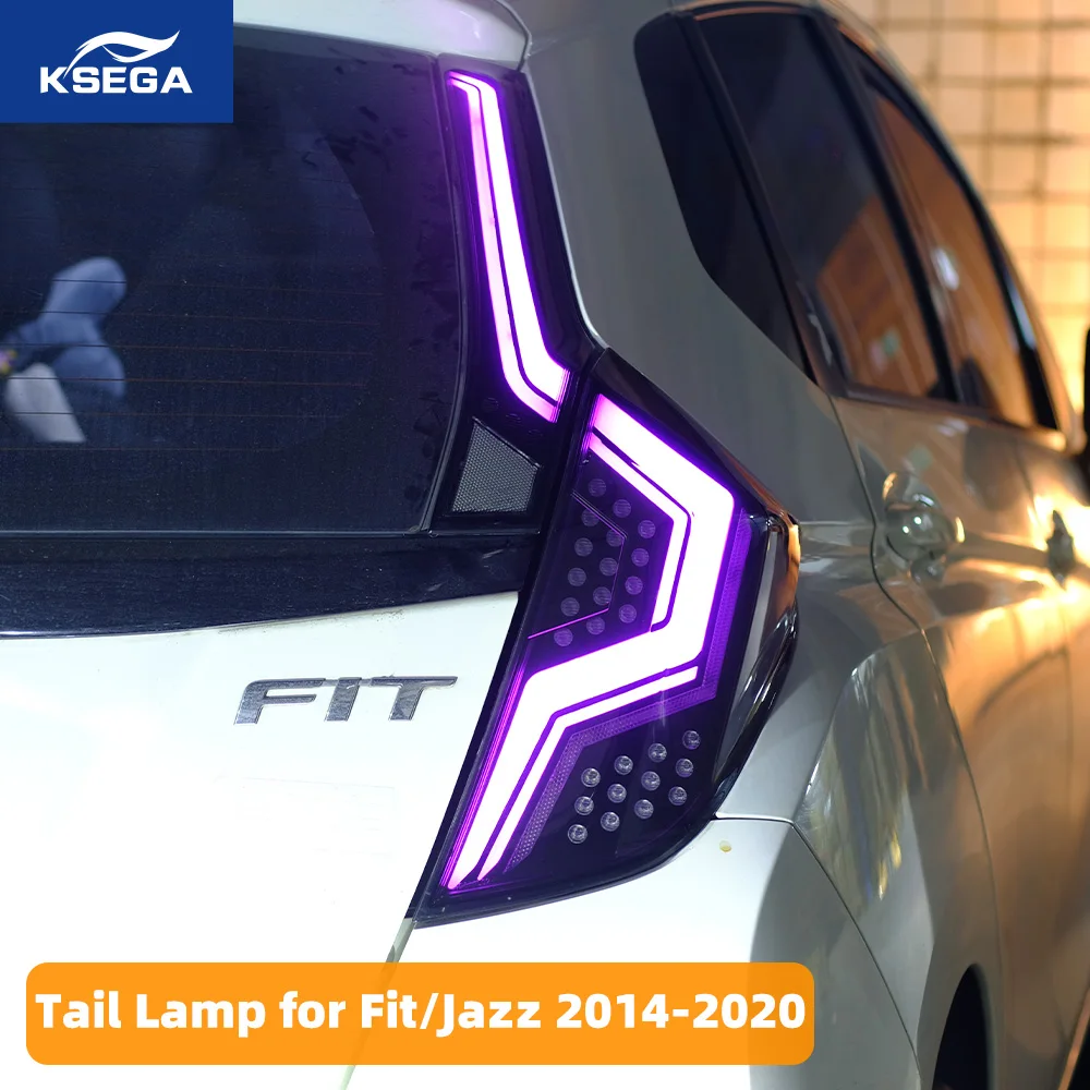 Tail Lamp for Honda Jazz/Fit 2014-2020 Modified Car Led Taillights RGB Taillight Assembly Running Turn Signal