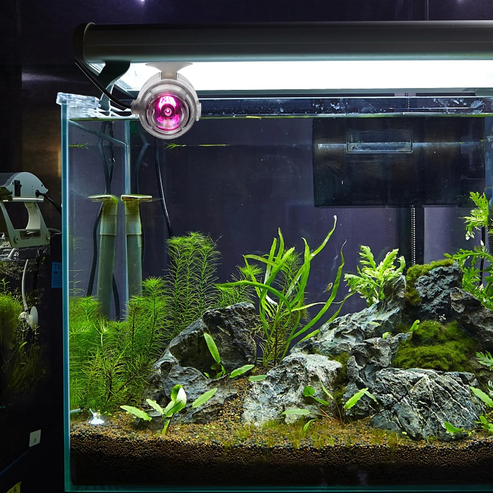 

Fish Tank Lamp Us Plug Aquarium Spotlight Adjustable Suction Cup LED Light Underwater Spot Light for Aquarium Plant Fish Tank