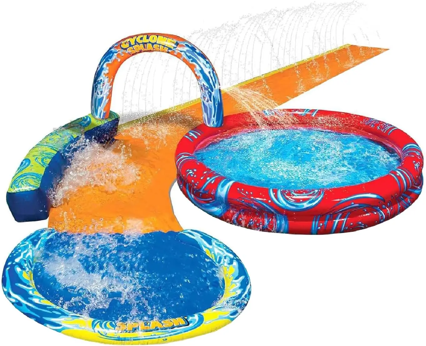 

Banzai Cyclone Splash Inflatable Water Park with Pool, Sprinkler, and Waterslide