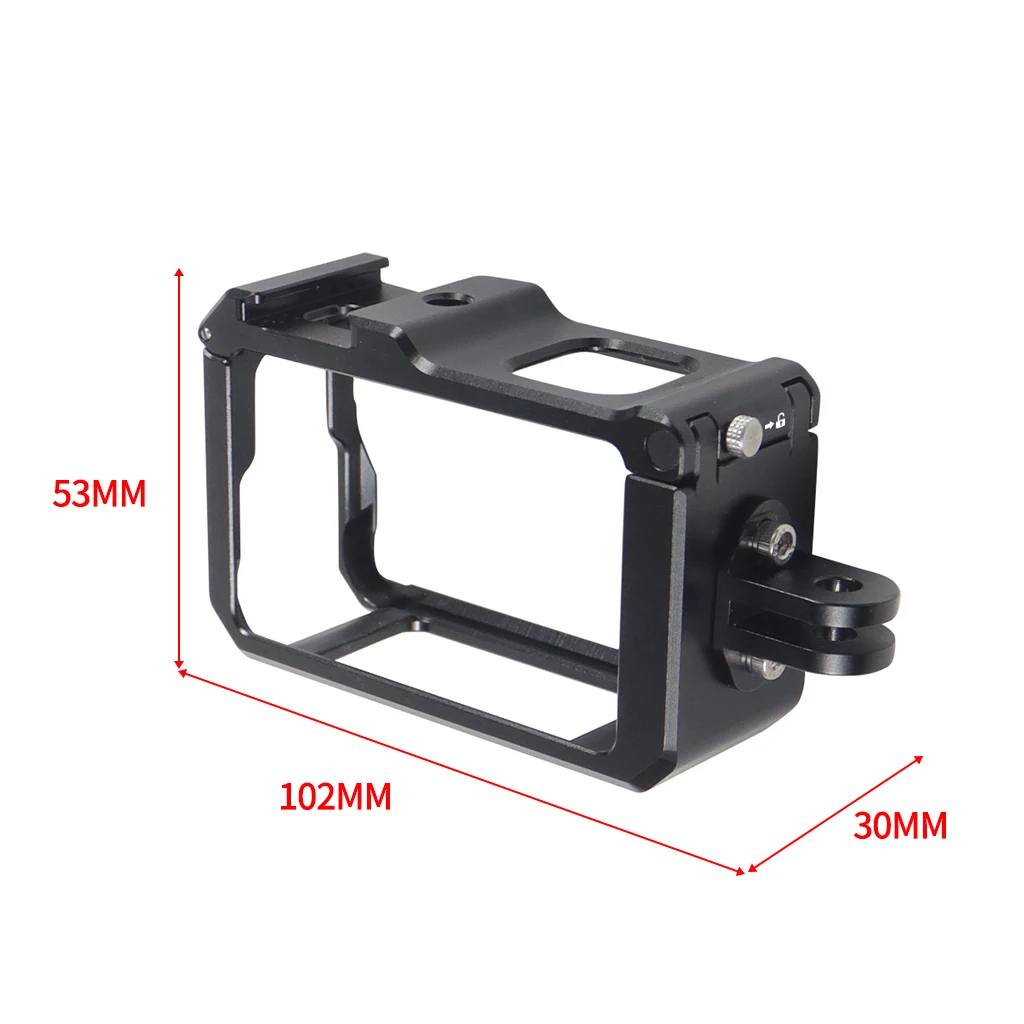 Vollformat-Kamerakäfig, Schutzgehäuse, Zubehör für DJI Osmo Action 4, für DJI Osmo Action 5 Pro, kalter Schuh für leichtes Stativ – Detail 29