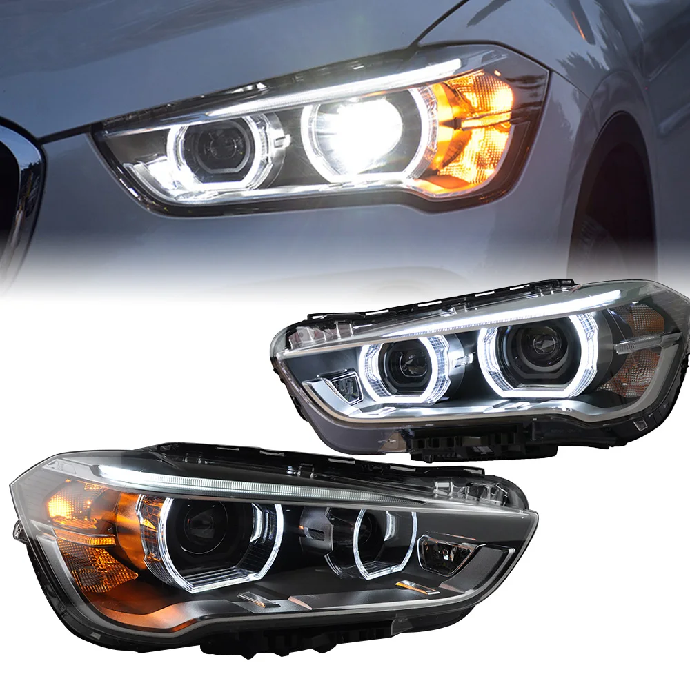 

For BMW X1 F48 F49 Headlights 2016-2019 DRL Day Running Light LED Bi Xenon Bulb Fog Light Car Accessory X1 F48 F49 Head Lamp