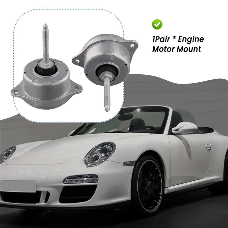 

1Pair Car Engine Motor Mount For Porsche 911 997 Turbo 99737504904 99737504906 99737504908